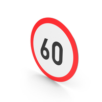 South African Speed Limit Of 60 Sign PNG & PSD Images