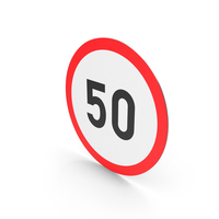 South African Speed Limit Of 50 Sign PNG & PSD Images