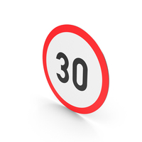 South African Speed Limit Of 30 Sign PNG & PSD Images