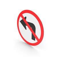 South African Left Turn Prohibited Ahead Sign PNG & PSD Images
