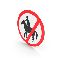 South African Horses And Riders Prohibited Sign PNG & PSD Images