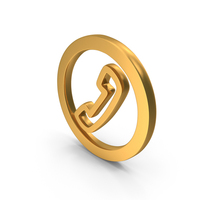Phone Number Call Icon Gold PNG & PSD Images