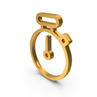 Gold Stopwatch Icon PNG & PSD Images
