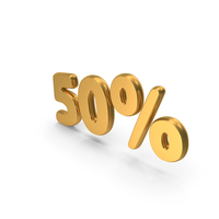 Gold Fifty Percent Off Savings Sale Icon PNG & PSD Images