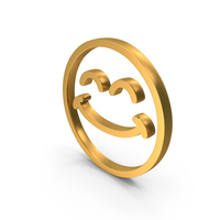 Gold Smile Expression Icon PNG & PSD Images