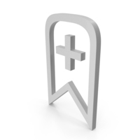 Add Bookmark Icon White PNG & PSD Images