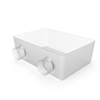 GoodHome Koros Polypropylene Storage Basket White PNG & PSD Images