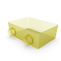 GoodHome Koros Polypropylene Storage Basket - Yellow PNG & PSD Images