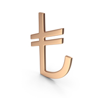 Bronze Turkish Lira Symbol PNG & PSD Images
