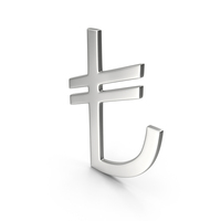 Silver Turkish Lira Symbol PNG & PSD Images