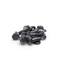 Steel Hex Bolt Set PNG & PSD Images