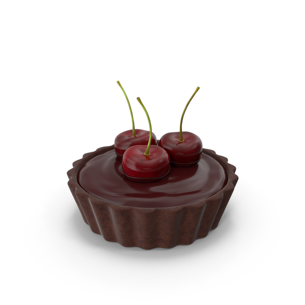 Cherry Chocolate Tartlet PNG & PSD Images