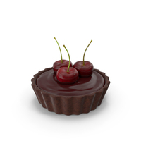 Cherry Chocolate Tartlet PNG & PSD Images