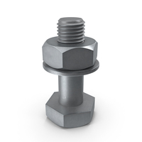 Steel Hex Scratched Bolt Set PNG & PSD Images