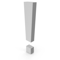 Exclamation Mark White PNG & PSD Images