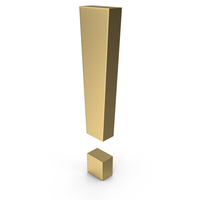 Exclamation Mark Gold PNG & PSD Images