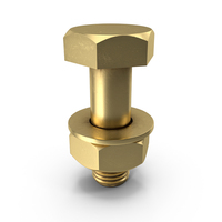 Gold Hex Bolt Set PNG & PSD Images