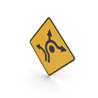Australian Roundabout Directional Lanes Sign PNG & PSD Images