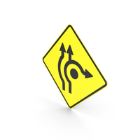 Australian Roundabout Directional Lanes Sign PNG & PSD Images