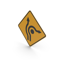 Australian Roundabout Directional Lanes Sign PNG & PSD Images
