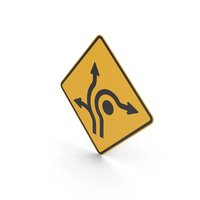 Australian Signs Roundabout Directional Lanes PNG & PSD Images