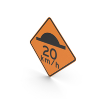 Australian Signs Road Hump with Advisory PNG & PSD Images