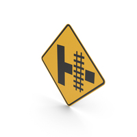 Australian Signs Railway Level Crossing on Side Road Right PNG & PSD Images
