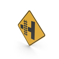 Australian Railway Level Crossing On Side Road (Left) Sign PNG & PSD Images