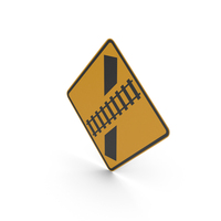 Australian Railway Level Crossing On Road Ahead Sign PNG & PSD Images