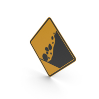 Australian Falling Rocks (Right) Sign PNG & PSD Images