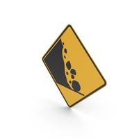 Australian Falling Rocks (Left) Sign PNG & PSD Images