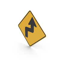 Australian Double Sharp Curve First To Right Sign PNG & PSD Images