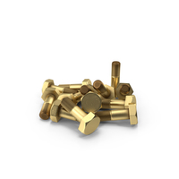Gold Hex Bolt Multi PNG & PSD Images