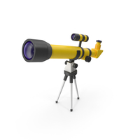 Yellow Cartoon Telescope PNG & PSD Images