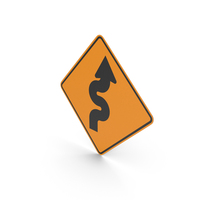 Colombian Sign Winding Road To Right PNG & PSD Images