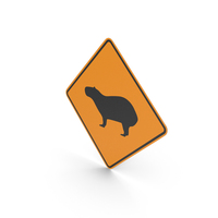 Colombian Sign Capybaras Crossing PNG & PSD Images