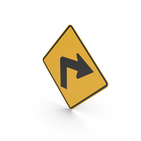 Australian Sign 90 Sharp Turn To Right PNG & PSD Images