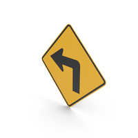 Australian Sign 90 Sharp Turn to Left PNG & PSD Images