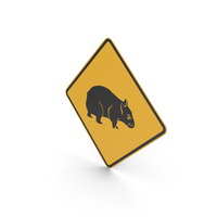 Australian Sign Wombats Crossing PNG & PSD Images