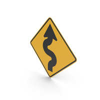 Australian Sign Winding Road First to Right PNG & PSD Images