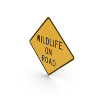 Australian Sign Wildlife on Road PNG & PSD Images