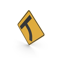 Australian Signs T Junction Beyond a Curve to Left PNG & PSD Images