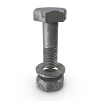 Steel Rusted Hex Bolt Set PNG & PSD Images