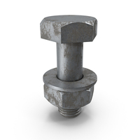 Steel Rusted Hex Bolt Set PNG & PSD Images