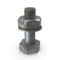 Steel Rusted Hex Bolt Set PNG & PSD Images