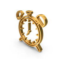 Gold Alarm Clock Icon PNG & PSD Images