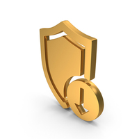 Gold Download Protection Icon PNG & PSD Images