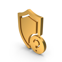 Gold Question Mark File Safety Icon PNG & PSD Images