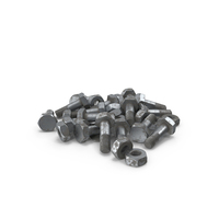 Steel Rusted Hex Bolt Set Multi PNG & PSD Images
