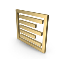 Align Text Left Icon Gold PNG & PSD Images